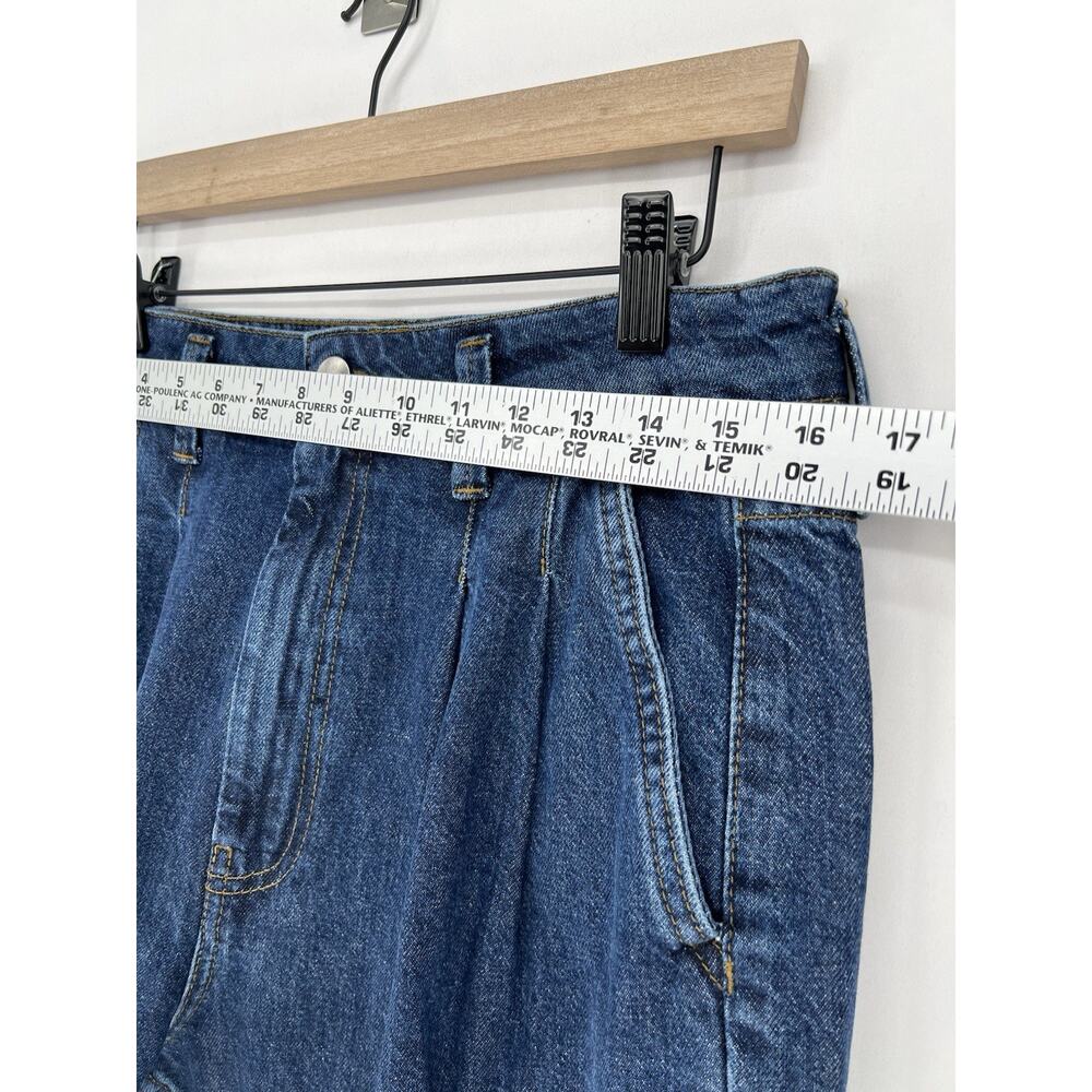 ANINE BING Carrie Wide Leg Jeans Womens 29 High Rise Pleated Cotton Denim - Picture 11 of 14